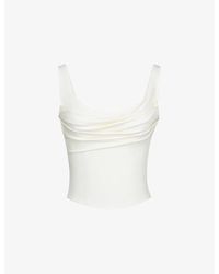 House Of Cb - The Drape Neck Jersey Corset Top Xs (A-C Cup) - Lyst