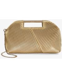 Dune - Ebec Pleated Metallic Faux-leather Clutch Bag - Lyst