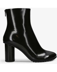Bottega Veneta - Atomic Almond-toe Leather Heeled Ankle Boots - Lyst