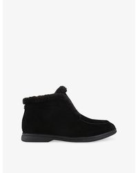 Carvela Kurt Geiger - Fia Lined Flat Suede Ankle Boots - Lyst
