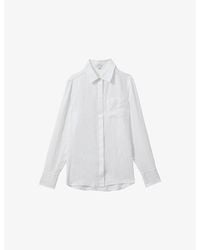 Reiss - Belle Relaxed-Fit Long-Sleeve Linen Shirt - Lyst
