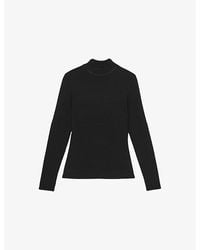 Reiss - Sofia Funnel-Neck Knitted Top - Lyst