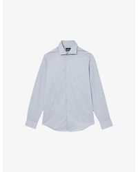 Reiss - Remote Slim-Fit Cotton-Sateen Shirt - Lyst