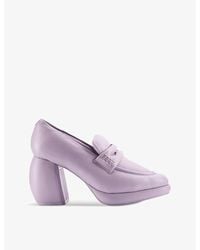 Clarks X Martine Rose - Martine Rose X Clarks Loafer 1 Leather-Blend Heeled Loafers - Lyst