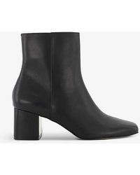 Dune - Onsen Block-heel Leather Ankle Boots - Lyst