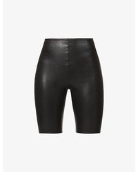 Commando - Fitted High-rise Faux-leather Shorts - Lyst