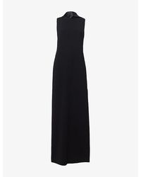 Max Mara - Open-Back Woven Maxi Dress - Lyst