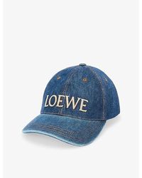 Loewe - X Paula's Ibiza Brand-Embroidered Denim Cap - Lyst