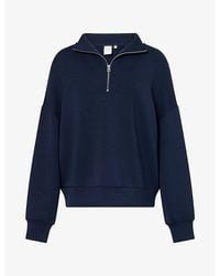 Varley - Doublesoft Hawley Half-Zip Stretch-Woven Jumper - Lyst