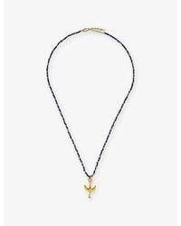 Missoma - Harris Reed X Taking Flight 18Ct-Plated Brass, Cubic Zirconia And Sodalite Keepsake Necklace - Lyst