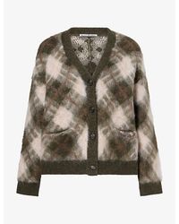 Acne Studios - Katcher Argyle-Intarsia Mohair Wool-Blend Cardigan - Lyst