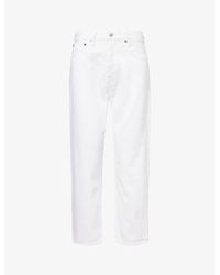 Agolde - 90's Straight-leg Mid-rise Cropped Organic-denim Jeans - Lyst