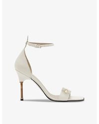 AllSaints - Betty Metal-hardware Heeled Leather Sandals - Lyst