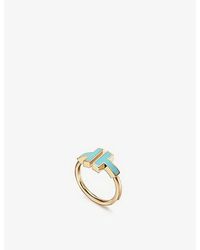 Tiffany & Co. - Tiffany T Square 18Ct Rose- And Tuquoise Ring - Lyst