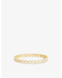 Lisa Gozlan - The Mini Pavé Happy Face 18Ct-Plated Brass And Cubic Zirconia Bracelet - Lyst