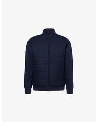 Hackett - Midnight Stand-Collar Brand-Embroidery Regular-Fit Cotton-Blend Jacket - Lyst