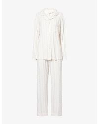 THE NAP CO - Printed Long-Sleeve Modal-Jersey Pyjama Set - Lyst