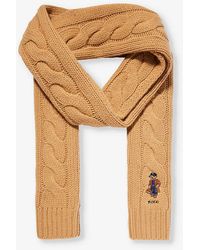 Polo Ralph Lauren - Logo-embroidered Wool And Recycled-nylon Blend Scarf - Lyst