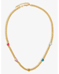Missoma - Jelly Heart 18ct Recycled Yellow-gold Plated Brass, Quartz And Chalcedony Necklace - Lyst