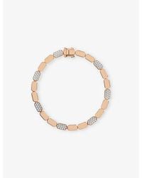 Apm Monaco - Dainty 18Ct Rose-Plated Alloy And Cubic Zirconia Bracelet - Lyst