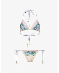 Zimmermann - Indra Crochet-Detail Bikini Set - Lyst