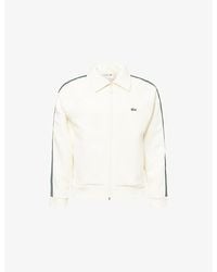 Lacoste - Logo-Patch Side-Stripe Cotton-Blend Track Jacket - Lyst