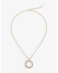 Cartier - Trinity 18Ct, Rose, - And 1.16Ct Brilliant-Cut Diamond Pendant Necklace - Lyst