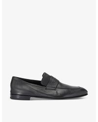 Zegna - L'asola Panelled Leather Penny Loafers - Lyst