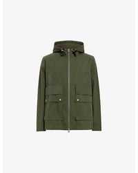 AllSaints - Morton Hooded Cotton Blend Jacket - Lyst