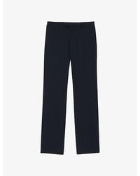 Sandro - Slim-Fit Straight-Leg Stretch-Wool Trousers - Lyst