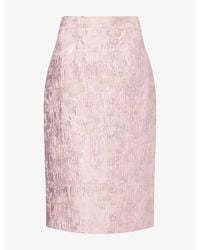 Huishan Zhang - Vania Floral Woven Midi Skirt - Lyst