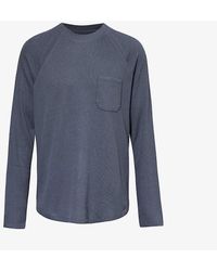 PAIGE - Baseball Patch-pocket Stretch Cotton-blend T-shirt - Lyst
