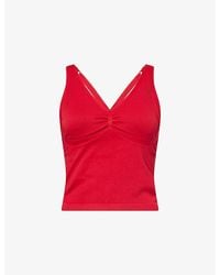 GYMSHARK - Lift Seamless Logo-Print Midi Tank Top - Lyst