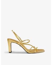 Sandro - Faye Strappy Leather Heeled Sandals - Lyst