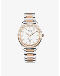 Piaget - Pgg0A48026 Polo Date 18Ct Rose- Stainless Steel And Diamond Watch - Lyst