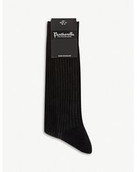 Pantherella - Short Ribbed Cotton Socks - Lyst