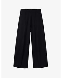 The White Company - Pleated High-Rise Jersey Trousers - Lyst