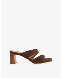Dune - Jaeda Heeled Suede Sandals - Lyst