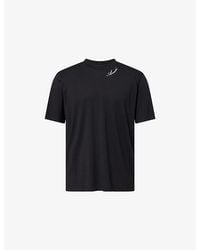 Amiri - Script Embroidered Logo Cotton Modal T-Shirt - Lyst