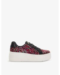 Dune - Episode Lace-Up Flatform Low-Top Woven Trainers - Lyst