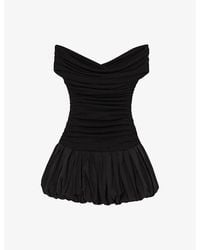 Reiss - Pellie Puffball-Skirt Woven Mini Dress - Lyst