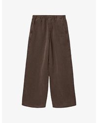 AllSaints - Korten Elasticated-Waist Lyocell And Linen Trousers - Lyst