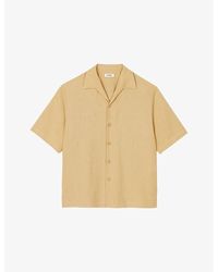 Sandro - Short-Sleeved Cotton And Linen Shirt - Lyst