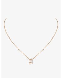 Messika - Move Romane 18Ct Rose- And 0.31Ct Diamond Necklace - Lyst