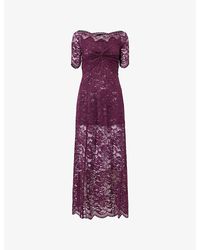 Rabanne - Layered Lace Woven Midi Dress - Lyst