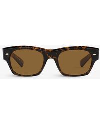 Oliver Peoples - Ov5514su Kasdan Rectangular-frame Tortoiseshell Acetate Sunglasses - Lyst