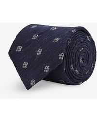 Reiss - Francesco Floral-pattern Silk-blend Tie - Lyst