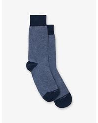 BOGGI - Short Oxford Cotton-Blend Socks - Lyst