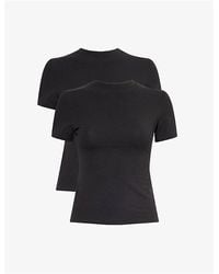 Skims - Round-Neck Pack-Of-Two Stretch-Cotton T-Shirt - Lyst