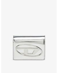 DIESEL - 1Dr Iii Bi-Fold Mirrored Leather Wallet - Lyst